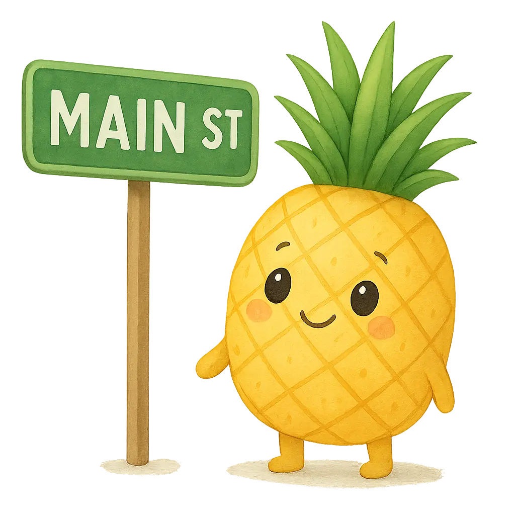 Decorative pineapple illustration